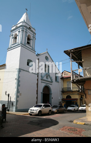 San Jose Church (Altar de Oro Church) at the Casco Antiguo of Panama City. Stock Photo