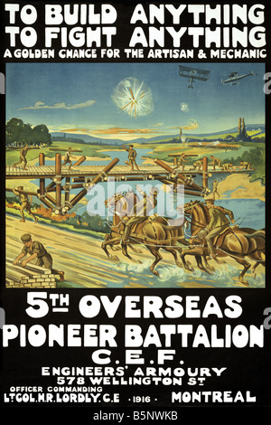 To build anything, to fight anything ... 5th Overseas Pioneer Battalion, C.E.F. Stock Photo