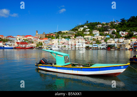 The Carenage and harbour area, St George's, Grenada, 'West Indies' Stock Photo