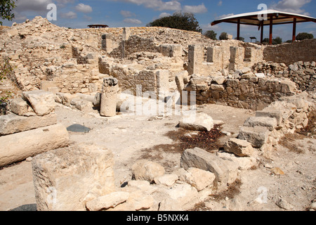 ruins of a roman private house also known as earthquake house after it was destroyed around 365AD kourion cyprus mediterranean Stock Photo