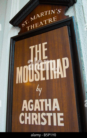 London, England, UK. St Martin's Theatre - The Mousetrap by Agatha Christie Stock Photo