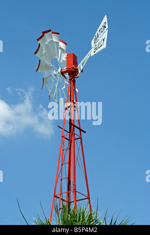 Windmill at entrance to Gatorland, Florida, USA Stock Photo