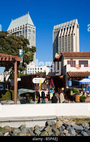 Greek Cafe in Seaport Village San Diego California USA Stock Photo