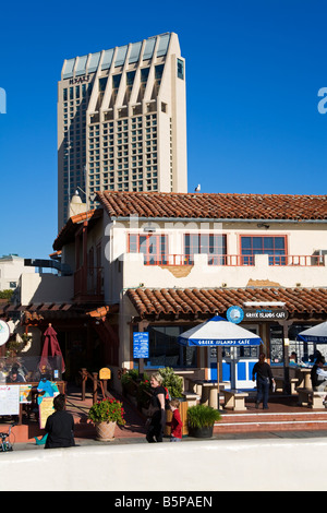 Greek Cafe in Seaport Village San Diego California USA Stock Photo