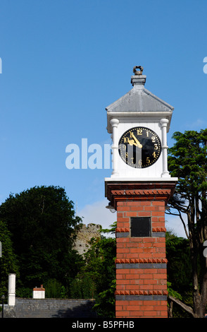 Victorian clock, Twyn Square, Usk Stock Photo