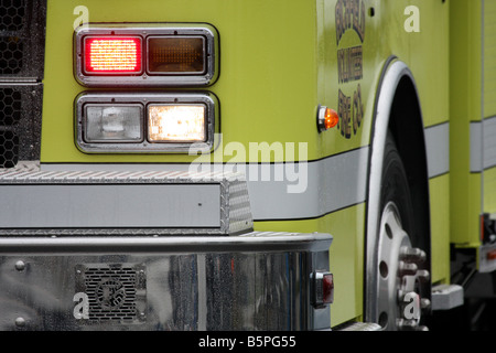 Richfield Fire Department Wisconsin engine in the rain Stock Photo