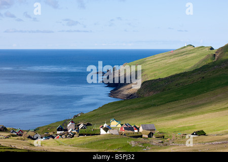 Mykines village, Mykines Island. Faroe Islands Stock Photo