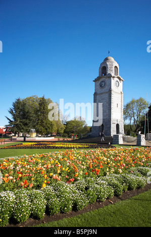 Memorial Clock Tower Seymour Square Blenheim Marlborough South Island New Zealand Stock Photo