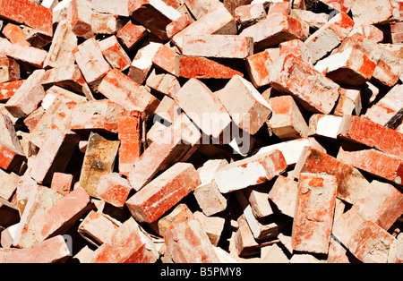 Building Materials / A Pile of used Bricks at a Brick Recycling Business.Melbourne Victoria Australia. Stock Photo