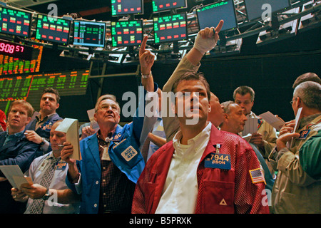 New York Board of Trade commodities floor Stock Photo