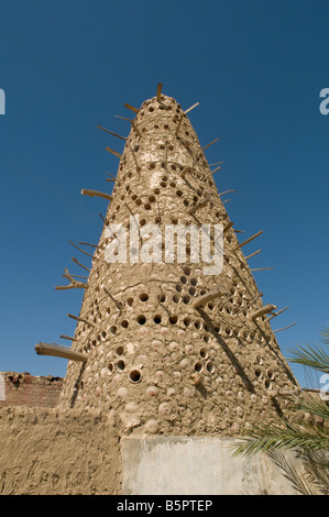Traditional pigeon house or dovecote constructed out of mud brick in Madinet Mit Ghamr Dakahlia Governorate in Egypt Stock Photo
