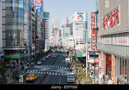 Busy Street in Shinjuku, Tokyo Stock Photo