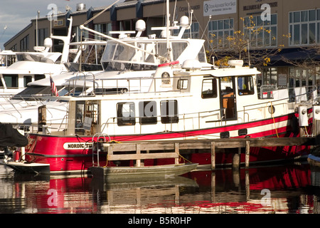 A beautiful Nordic Tug Stock Photo