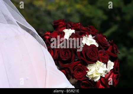 A brides wedding bouquet Stock Photo