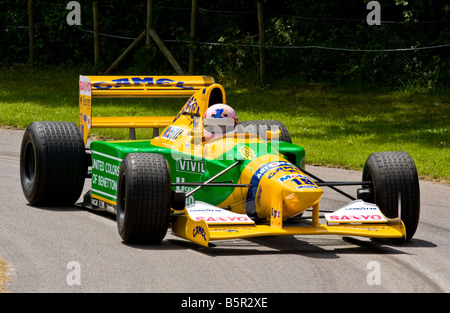 1992 Benetton-Ford B192 with driver Lorina McLoughlin at Goodwood Festival of Speed, Sussex, UK. Stock Photo
