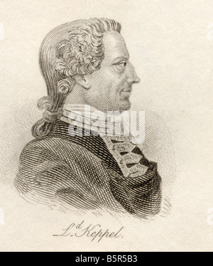Augustus Keppel, 1st Viscount Keppel, 1725 - 1786. British naval officer Stock Photo