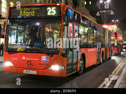 Bendy Bus (Now withdrawn) - Oxford Street - London Stock Photo