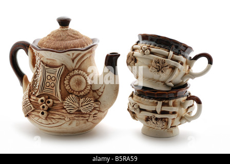 Pottery Manual work of the Ukrainian handicraftsmen Stock Photo