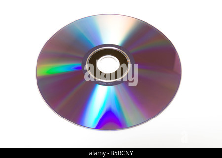 Blank DVD isolated on a white studio background Stock Photo