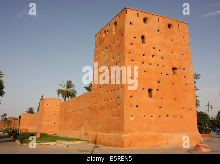 Old city wall in Marrakesh Morocco Stock Photo