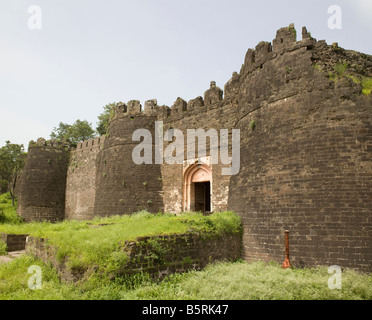 Daulatabad Fort India Bastions and doorway c. 1400 Stock Photo