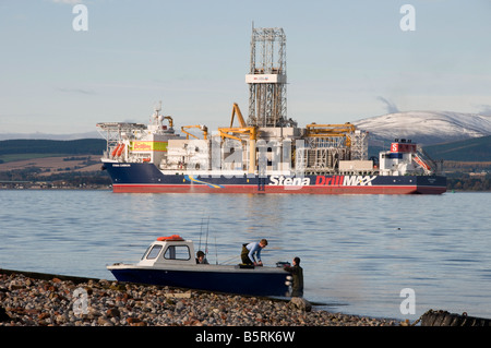 Stena Carron Drill Ship in Cromarty Firth Stock Photo