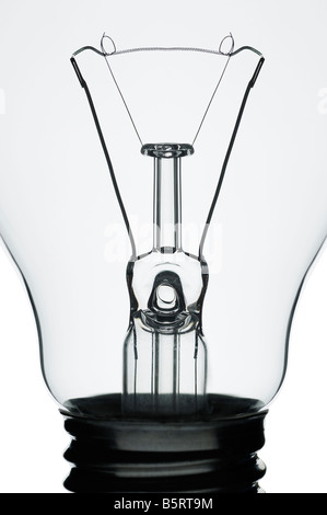 Close Up of a Electric Lightbulb Stock Photo