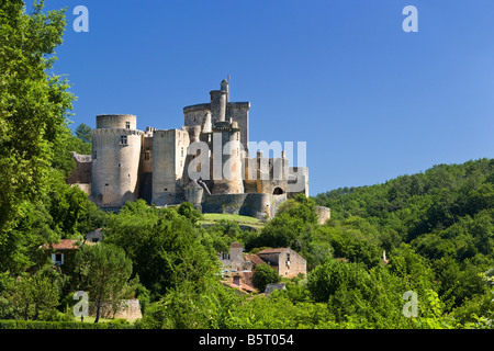 Chateau de Bonaguil castle in Lot et Garonne, Southwest France, Europe Stock Photo