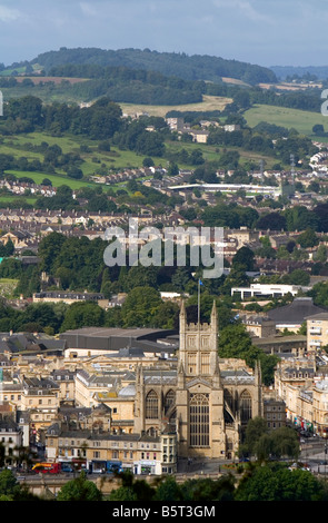 The Abbey Church of Saint Peter and the city of Bath Somerset England Stock Photo