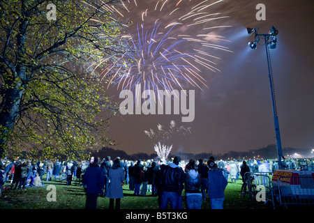 Fireworks Display Clapham Common London UK Europe Stock Photo