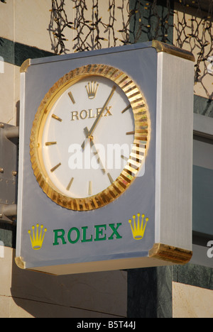 Rolex clock, Safari Shopping Centre, Avenue de las Americas, Playa de las Americas, Tenerife, Canary Islands, Spain Stock Photo
