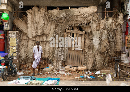 Street scene in Pondicherry India. Stock Photo