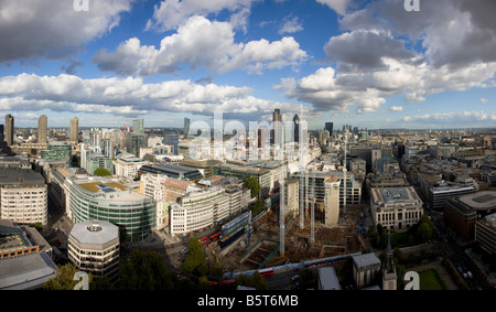 UK London Panoramic view over financial district Stock Photo