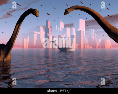 The legendary City Of Atlantis Stock Photo