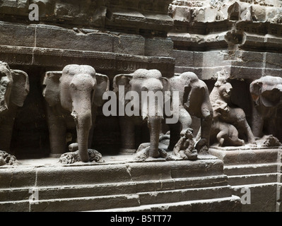 Kailasanatha Temple carved from basalt monolith Ellora Caves India ...
