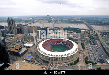 Downtown Saint Louis in aerial view - Image stitched from several Stock Photo: 61899599 - Alamy