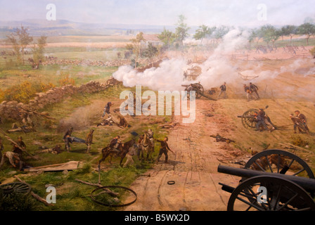 A section of the Cyclorama at Gettysburg National Military Park, Pennsylvania Stock Photo