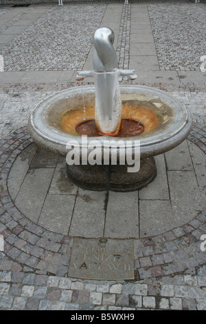 Water source in Karlovy Vary Czech Mineral water resort Czech Stock Photo