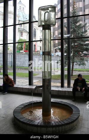 Mineral water source in Karlovy Vary Czech Mineral water resort Czech Stock Photo