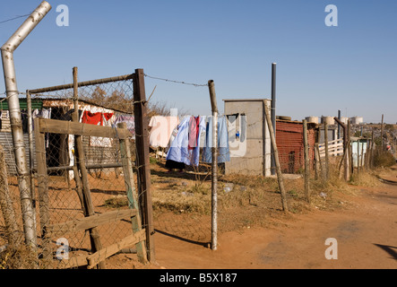 Motsoaledi shanty town, near Soweto, South Africa Stock Photo