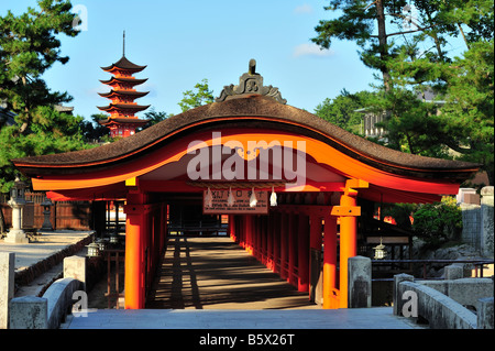 Itsukushima Jinja, Miyajima cho, Hatsukaichi, Hiroshima Prefecture, Japan Stock Photo