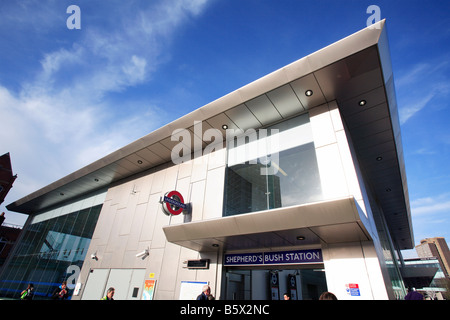 united kingdom west london white city the new shepherds bush underground station for the westfield shopping centre Stock Photo