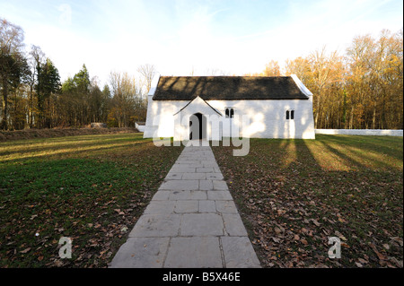 exterior, St Teilo's church, Museum of Welsh Life, St Fagans, Cardiff, Wales, UK, Great Britain Stock Photo