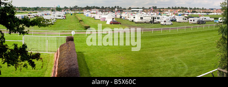 racecourse caravan rally stratford upon avon warwickshire england uk Stock Photo