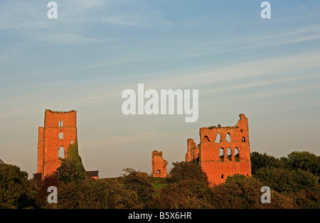 1342 Sheriff Hutton Castle at sunset North Yorkshire Yorkshire UK Stock Photo