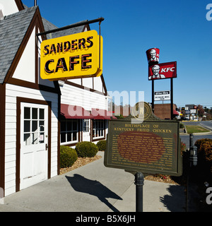Harland Sanders Cafe and Museum World s First Kentucky Fried Chicken in Corbin Kentucky Stock Photo