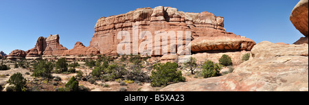 Scenery Along Chesler Park Trail in Canyonlands National Park Stock Photo