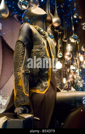 Mannequin at Printemps department store Christmas 2008 Paris France Stock Photo