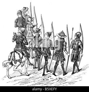 military, Middle Ages, infantry, French crossbowmen, 15th century ...