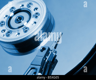 fine image of close up hard disk background Stock Photo